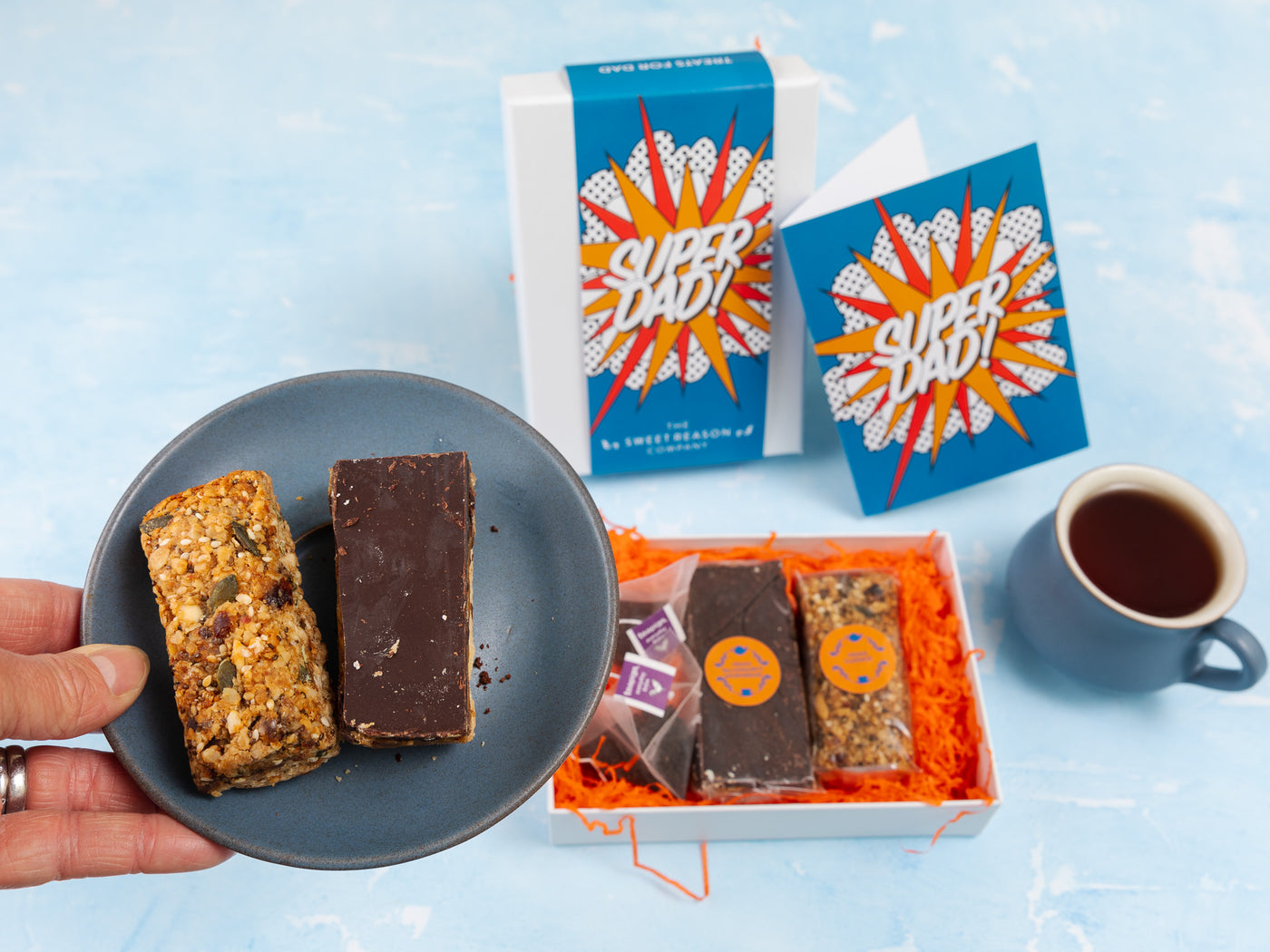 'Super Dad' Vegan Bars Afternoon Tea for Two Gift Box