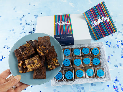 'Happy Birthday Stripes' Indulgent Brownie Gift