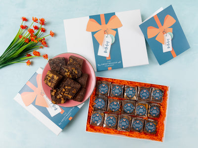 'Happy Birthday Ribbon' Indulgent Brownie Gift