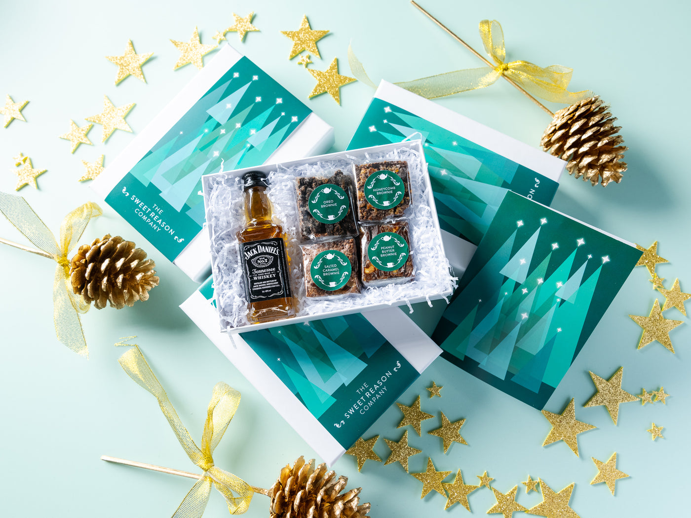 'Christmas Trees' Brownies & Mini Jack Daniels