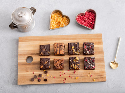 'King of Hearts' Vegan Brownies Afternoon Tea for Two Gift Box