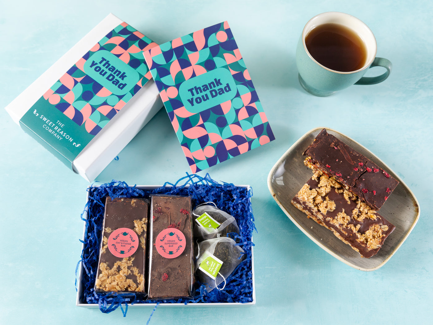 'Thank You Dad' Vegan Bars Afternoon Tea for Two Gift Box