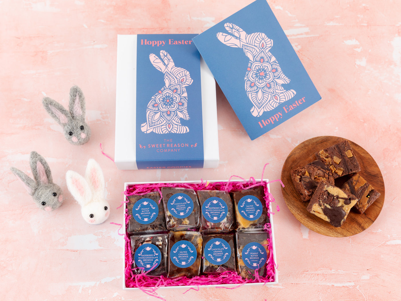 'Easter Bunny' Vegan Luxury Brownie Gift