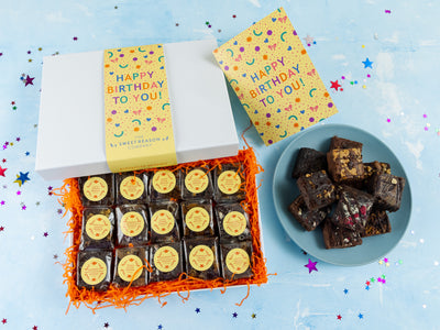 'Happy Birthday Confetti' Vegan Indulgent Brownie Gift