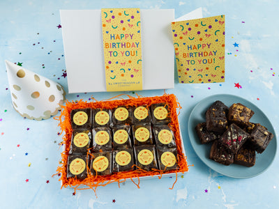 'Happy Birthday Confetti' Vegan Indulgent Brownie Gift