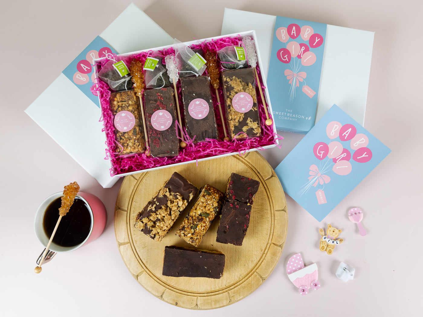 'Baby Girl' Vegan Afternoon Tea for Four Gift