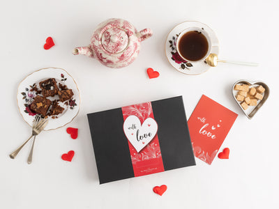 'With Love' Vegan Brownies Afternoon Tea for Two Gift Box