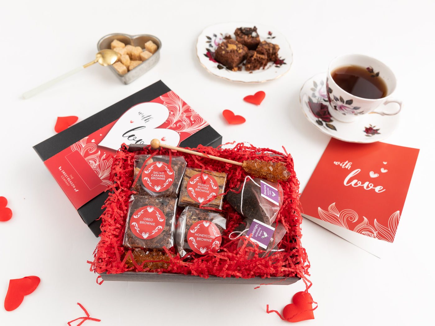 'With Love' Afternoon Tea For Two Valentine's Gift Box