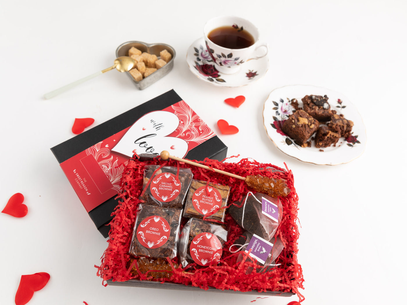 'With Love' Afternoon Tea For Two Valentine's Gift Box