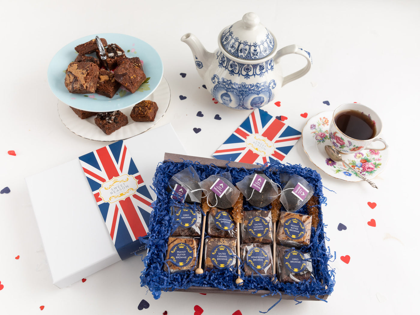 British Vegan Brownies Afternoon Tea for Four Gift Box