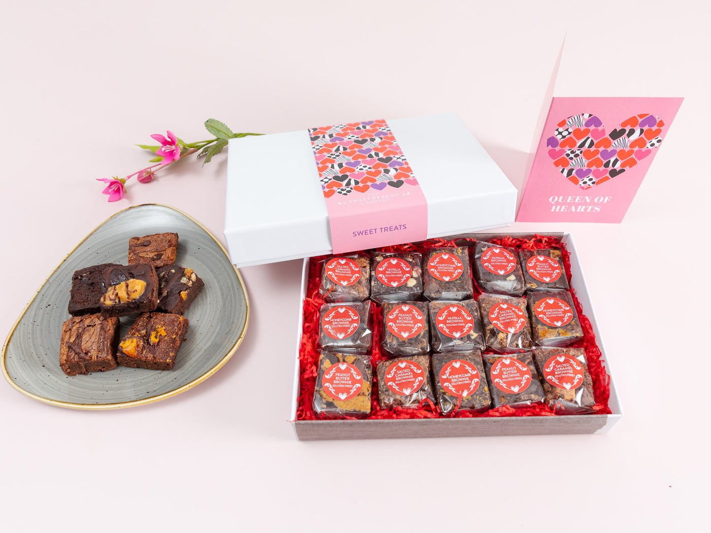 'Queen of Hearts' Gluten Free Indulgent Brownie Gift
