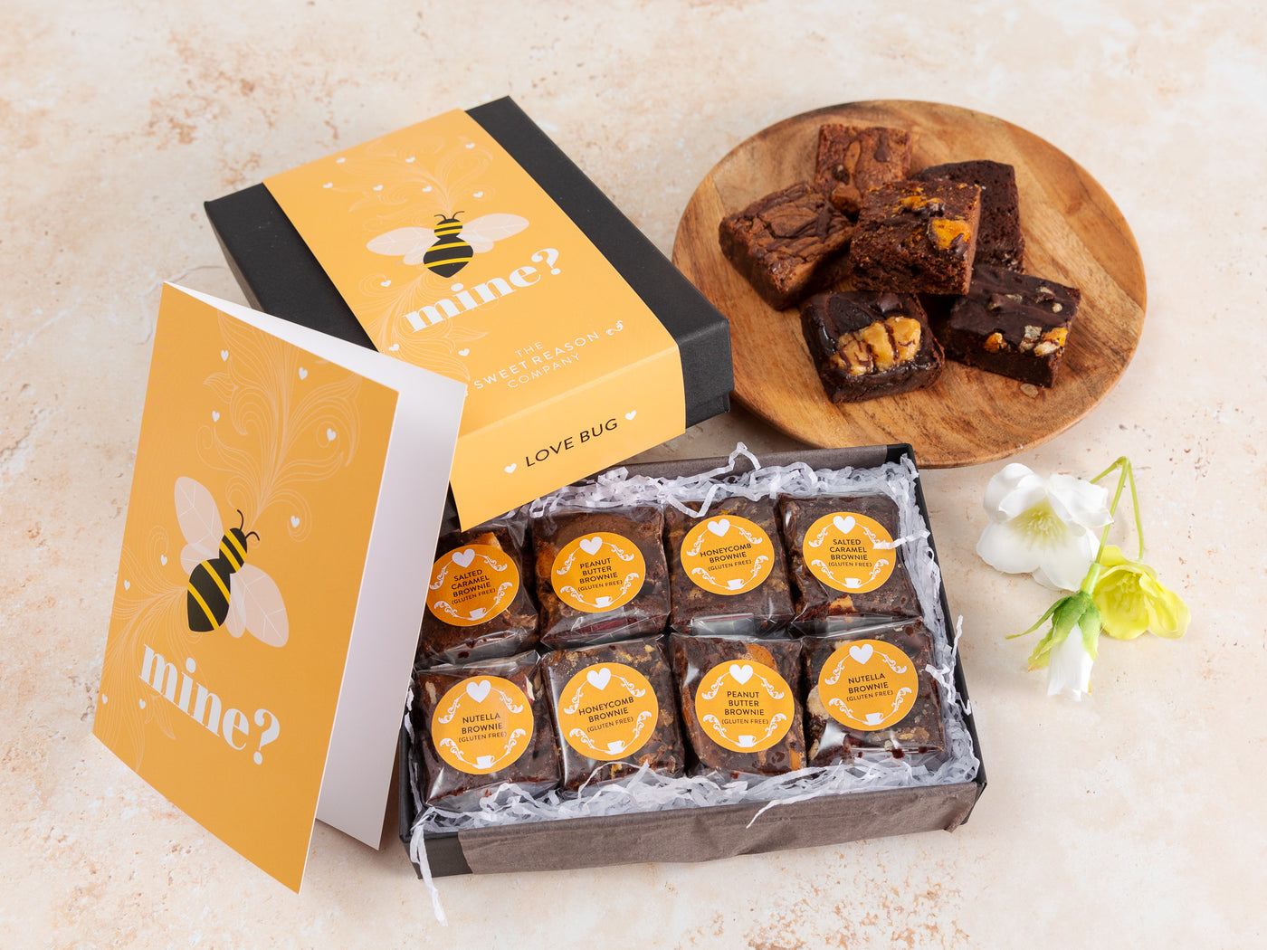 'Bee Mine'  Gluten Free Luxury Brownie Gift